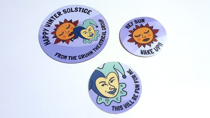 Stickers and magnet created for the event